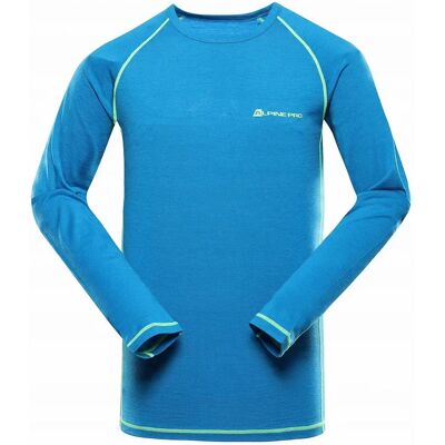 Koszulka męska Alpine Pro Meren Merino Niebieska Koszulka męska Alpine Pro Meren Merino Niebieska