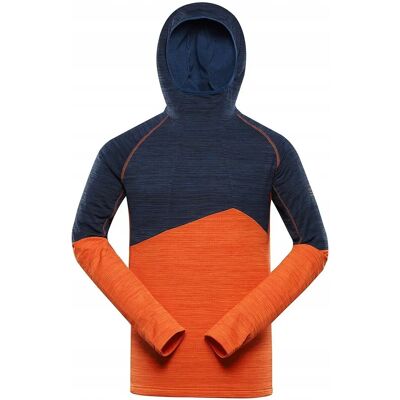 Alpine Pro MSWB331319 Granatowy/Niebieski/Pomarańczowy Bluza z kapturem - Hoodie Alpine Pro MSWB331319 Granatowy/Niebieski/Pomarańczowy Bluza z kapturem - Hoodie