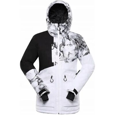 Jachetă de schi Alpine Pro LJCB605000PB Negru/Alb - Femeie Jachetă de schi Alpine Pro LJCB605000PB Negru/Alb - Femeie