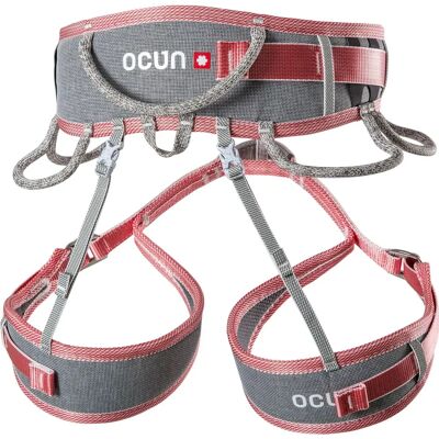 Imbracatura da Arrampicata Ocun Eco Donna Rosso Grigio - Versatile, Regolabile, Riciclato Imbracatura da Arrampicata Ocun Eco Donna Rosso Grigio - Versatile, Regolabile, Riciclato