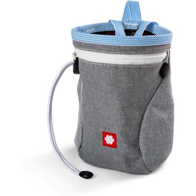 Ocun Dusty Eco + Cintura Grigia - Blu - Sacchetto di gesso per arrampicata Bigwall Ocun Dusty Eco + Cintura Grigia - Blu - Sacchetto di gesso per arrampicata Bigwall