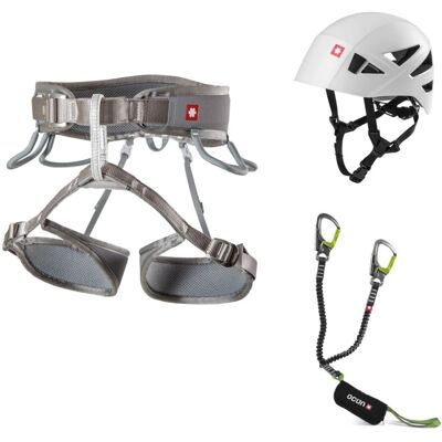 Set via ferrata Ocún Twist Shard con casco e imbracatura Set via ferrata Ocún Twist Shard con casco e imbracatura
