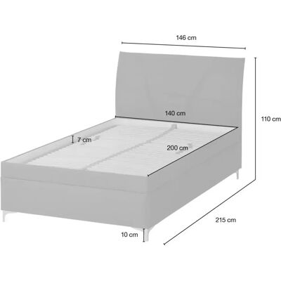 Sconto Lauren Beige Bett - 146x110 cm - Schlafzimmermöbel Sconto Lauren Beige Bett - 146x110 cm - Schlafzimmermöbel