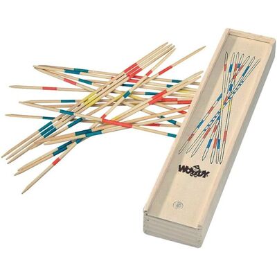 Woody Mikado - Jeu dans boîte en bois - Publicité Woody Mikado - Jeu dans boîte en bois - Publicité