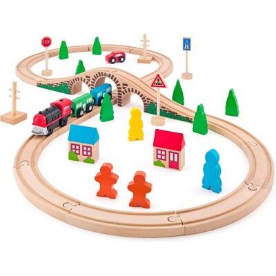 Woodyland Modellbahn-Set - Elektrolokomotive, 40 Teile Woodyland Modellbahn-Set - Elektrolokomotive, 40 Teile