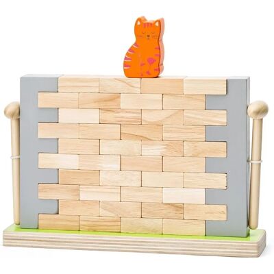 Jeu d'équilibre Woody - Mur avec chat - Publicité Jeu d'équilibre Woody - Mur avec chat - Publicité
