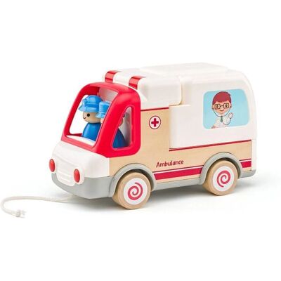 Woody Ambulance - Spielzeug Ambulance Woody Ambulance - Spielzeug Ambulance