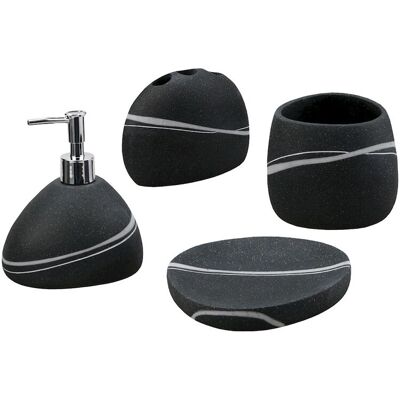Optima Sidao - SID11 - Polyresin - Negro - Portacepillos Optima Sidao - SID11 - Polyresin - Negro - Portacepillos
