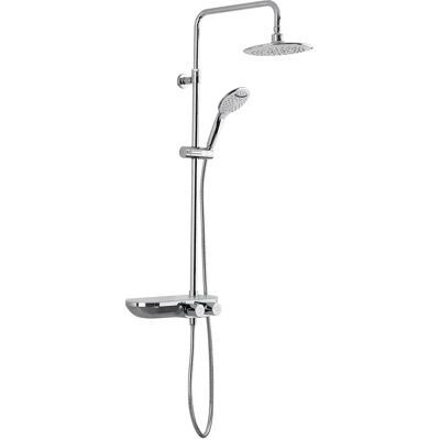 Sistema doccia Swiss Aqua Technologies - 3 Funzioni - Regolabile in Altezza - Cromato/Bianco Sistema doccia Swiss Aqua Technologies - 3 Funzioni - Regolabile in Altezza - Cromato/Bianco