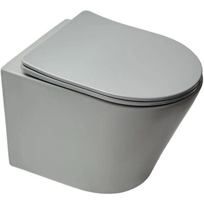 Toilette sospesa Infinitio grigio matt - Rimless, soft-close Toilette sospesa Infinitio grigio matt - Rimless, soft-close