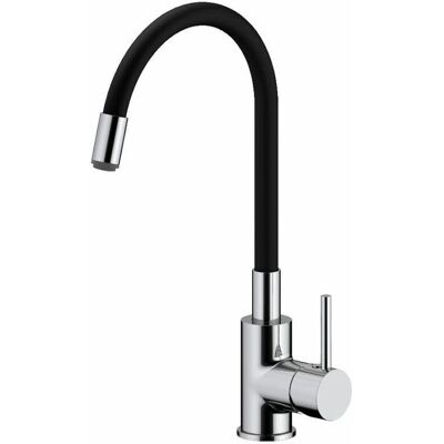 Siko - Grifo de cocina - Flexible, negro/cromado - Tipo de cocina Siko - Grifo de cocina - Flexible, negro/cromado - Tipo de cocina