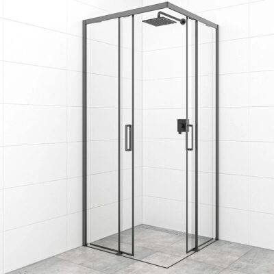 Swiss Aqua Technologies - Mampara de ducha cuadrada - Negro - 90x90cm Swiss Aqua Technologies - Mampara de ducha cuadrada - Negro - 90x90cm