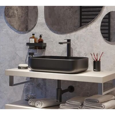 Swiss Aqua Technologies - Lavabo Infinitio - Nero opaco - 50x39 cm - Lavabo Swiss Aqua Technologies - Lavabo Infinitio - Nero opaco - 50x39 cm - Lavabo