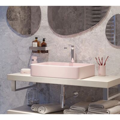 Lavabo da appoggio Swiss Aqua Technologies - 50x40x11cm - Rosa opaco Lavabo da appoggio Swiss Aqua Technologies - 50x40x11cm - Rosa opaco
