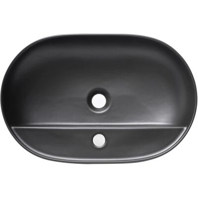 Lavabo Infinitio di Swiss Aqua Technologies - 60x40cm, Ovale, Nero Opaco Lavabo Infinitio di Swiss Aqua Technologies - 60x40cm, Ovale, Nero Opaco