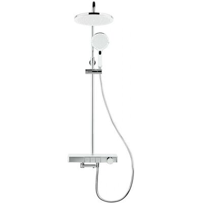 Swiss Aqua Technologies - Columna de ducha termostática - Blanco/Cromo Swiss Aqua Technologies - Columna de ducha termostática - Blanco/Cromo