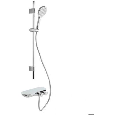 Set doccia Swiss Aqua Technologies - Termostatico, 3 getti, Barre 90.5cm, Cromo/Bianco Set doccia Swiss Aqua Technologies - Termostatico, 3 getti, Barre 90.5cm, Cromo/Bianco