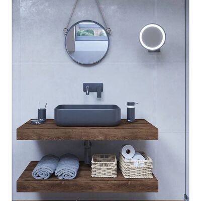 Encimera de lavabo natural Egger - 80x50cm madera de roble Encimera de lavabo natural Egger - 80x50cm madera de roble
