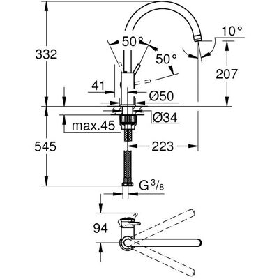 Grohe Start Classic Mezclador monomando para lavabo - Tipo: Caño giratorio Grohe Start Classic Mezclador monomando para lavabo - Tipo: Caño giratorio