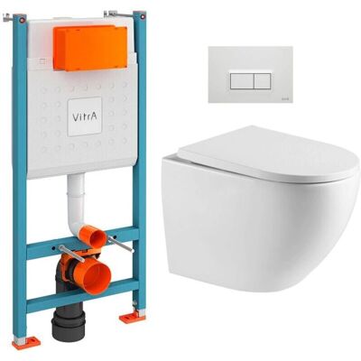 Pack inodoro Vitra V-FixFusionTQ-1 - Suspensión, SoftClose, Diseño Moderno Pack inodoro Vitra V-FixFusionTQ-1 - Suspensión, SoftClose, Diseño Moderno