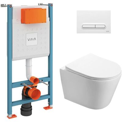 Set de inodoro Vitra V-Fix Core - Suspendido, Duradero, Diseño Moderno Set de inodoro Vitra V-Fix Core - Suspendido, Duradero, Diseño Moderno