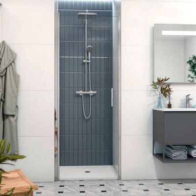 Swiss Aqua Technologies - Mampara de ducha pivotante Fusion 80x195cm - Cromo Swiss Aqua Technologies - Mampara de ducha pivotante Fusion 80x195cm - Cromo