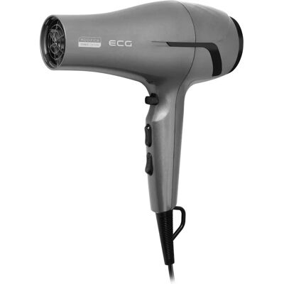 Sèche-cheveux ECG Modifica Grigio Grande - 2200W, Gris, Séchage Rapide - Publicité Sèche-cheveux ECG Modifica Grigio Grande - 2200W, Gris, Séchage Rapide - Publicité