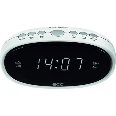ECG RB 010 Weiß - Digitaler Radiowecker mit FM, 10 Speicher ECG RB 010 Weiß - Digitaler Radiowecker mit FM, 10 Speicher