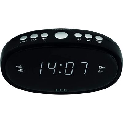 Réveil Radio FM Numérique ECG RB 010 - Double Alarme, 10 Présets Réveil Radio FM Numérique ECG RB 010 - Double Alarme, 10 Présets