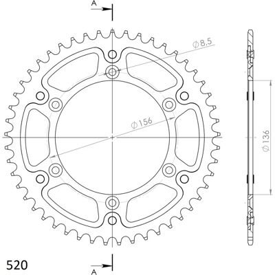 Supersprox Gold 1512.4:49 - Motorrad Kette - 520 Steigung, 49 Zähne Supersprox Gold 1512.4:49 - Motorrad Kette - 520 Steigung, 49 Zähne