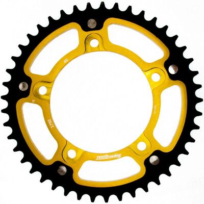 Supersprox - Stealth Bi-metal 525 - Or - 45T - Sprocket - Publicité Supersprox - Stealth Bi-metal 525 - Or - 45T - Sprocket - Publicité