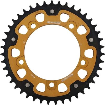 Pignone in bi-metallo dorato Supersprox - MXGP, Enduro, Strada Pignone in bi-metallo dorato Supersprox - MXGP, Enduro, Strada