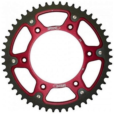 Pignon bi-métal 520 Supersprox - Rouge/Noir - Type de moto Pignon bi-métal 520 Supersprox - Rouge/Noir - Type de moto