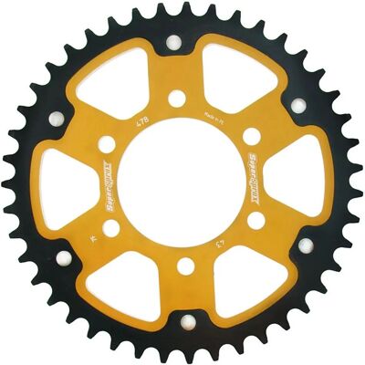 Supersprox Stealth Bi-metal Motorcycle Sprocket - Or - 43 Teeth Supersprox Stealth Bi-metal Motorcycle Sprocket - Or - 43 Teeth