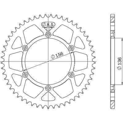 Supersprox Steel 520 Sprocket 50T RFE-1512 - sprocket Supersprox Steel 520 Sprocket 50T RFE-1512 - sprocket