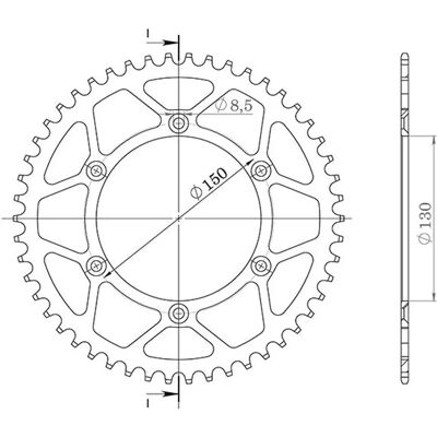 Supersprox RFE-245:48 Motorcycle Sprocket - Long-lasting & Lightweight Supersprox RFE-245:48 Motorcycle Sprocket - Long-lasting & Lightweight