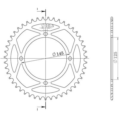 Supersprox - RFE-1857 - Black - 36T - sprocket Supersprox - RFE-1857 - Black - 36T - sprocket