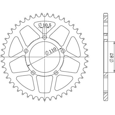 Supersprox RFE-829:47 - Couronne moto Supersprox RFE-829:47 - Couronne moto