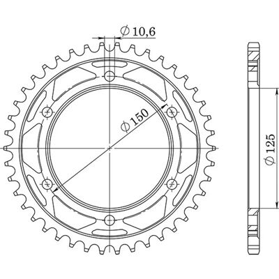 Supersprox Steel Sprocket Pas 525 42T RFE-899 - Sprocket Supersprox Steel Sprocket Pas 525 42T RFE-899 - Sprocket