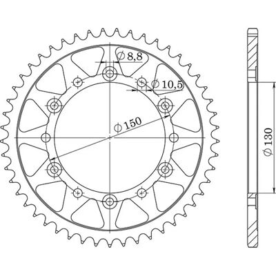 Corona posteriore in acciaio Supersprox Modello RFE-245/3 - Corona posteriore Corona posteriore in acciaio Supersprox Modello RFE-245/3 - Corona posteriore