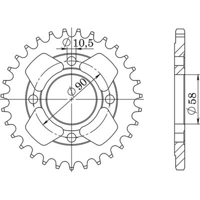 Supersprox Steel Pas 520 30T Motorcycle Sprocket Supersprox Steel Pas 520 30T Motorcycle Sprocket