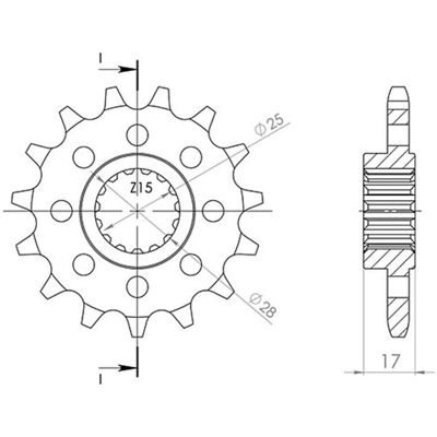 Supersprox PN625 Motorcycle Sprocket - High Resistance, Lightweight, Anti-boue Supersprox PN625 Motorcycle Sprocket - High Resistance, Lightweight, Anti-boue