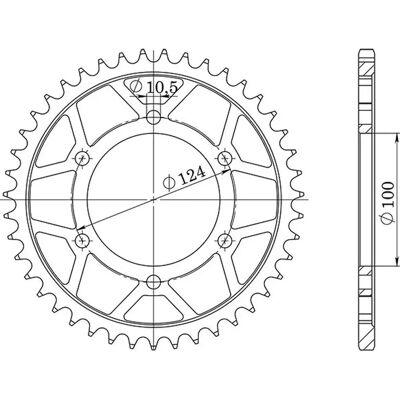 Corona de acero para moto Supersprox JTR745-37 - Tipo de motocicleta Corona de acero para moto Supersprox JTR745-37 - Tipo de motocicleta