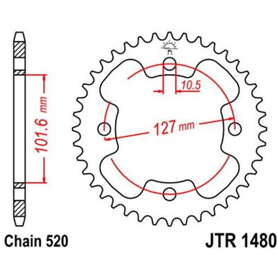 SGR - P520 D37 - Acero - Sprocket SGR - P520 D37 - Acero - Sprocket