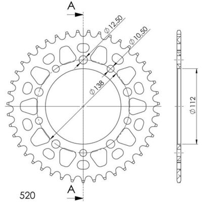 Sgr Piñón de aluminio Yamaha YZF R1 Paso 520 Z 41 Dientes Sgr Piñón de aluminio Yamaha YZF R1 Paso 520 Z 41 Dientes