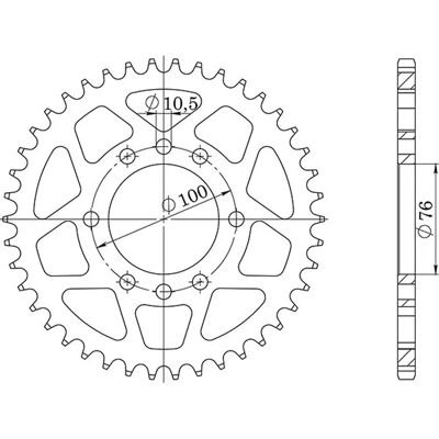 Supersprox - RFE-1825 - 520 Pitch - 48 Teeth - Sprocket Supersprox - RFE-1825 - 520 Pitch - 48 Teeth - Sprocket