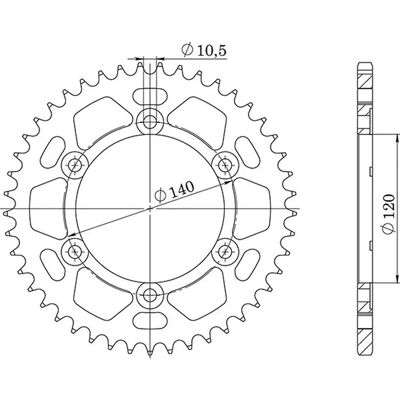Corona in Acciaio Supersprox 530 39D - Parti Moto Corona in Acciaio Supersprox 530 39D - Parti Moto