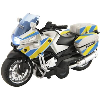 Teddies - Motorka policajná - 12cm - zpět tažná světlo zvuk - hračka vozidlo Teddies - Motorka policajná - 12cm - zpět tažná světlo zvuk - hračka vozidlo