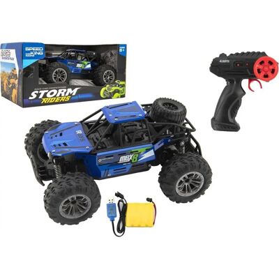 TEDDIES - RC auto - Modrá - 22 cm - Dálkově ovládané auto TEDDIES - RC auto - Modrá - 22 cm - Dálkově ovládané auto