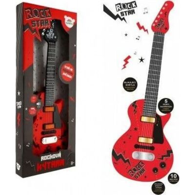 Elektrická kytara Teddies Rock Star - Dětská hračka 58cm s světlem a zvukem Elektrická kytara Teddies Rock Star - Dětská hračka 58cm s světlem a zvukem